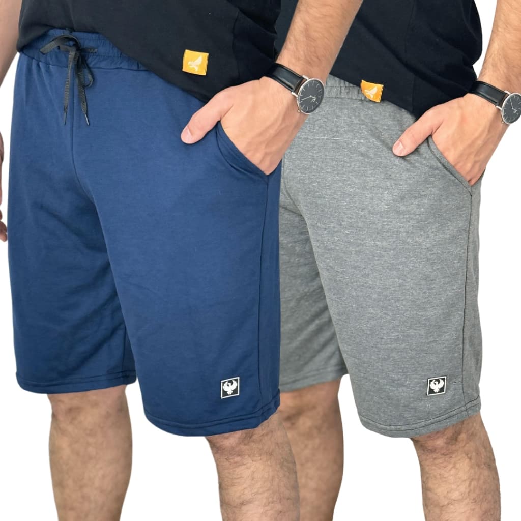 Kit 2 Bermudas Moletom Masculino Academia Esporte Fitness