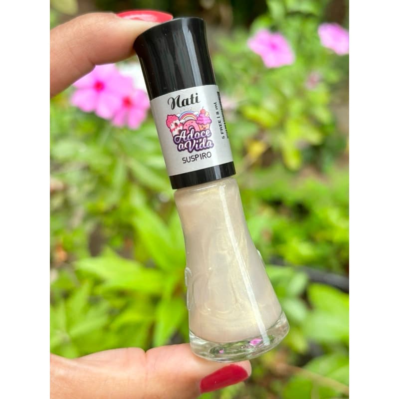 Esmalte Nati cintilante dourado Coleção adoce a vida - suspiro 8ml