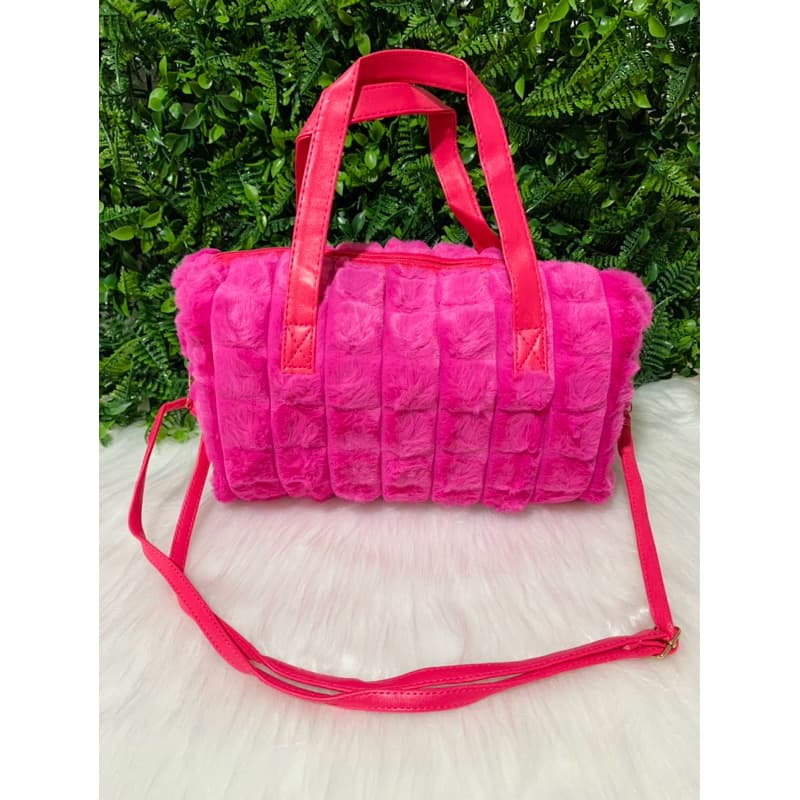 Bolsa Sacola Femenina Infantil Juvenil Passeio Viagem Academia Bolsa Tranversal Peluciada Fofa