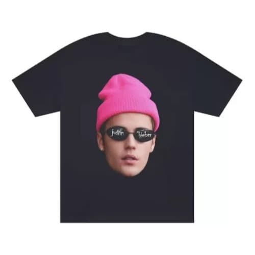 Camiseta Camisa Justin Bieber Algodão Cantor Pop Unissex Face Rosto