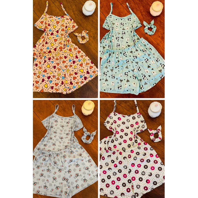 kit 4 Pijamas Alcinha Suede/ Pijama Feminino/ Conjunto pijama verão / Baby doll
