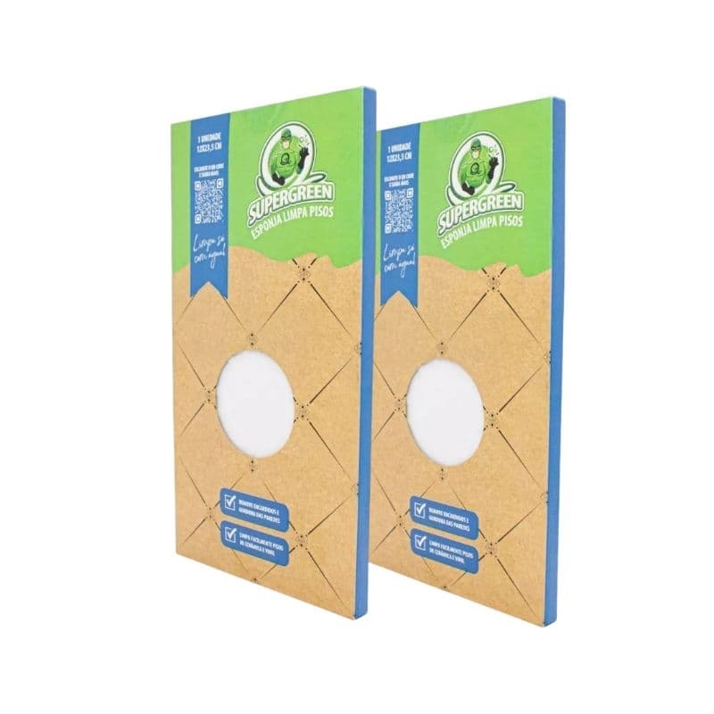 Esponja Mágica para pisos Supergreen kit com 2 und.