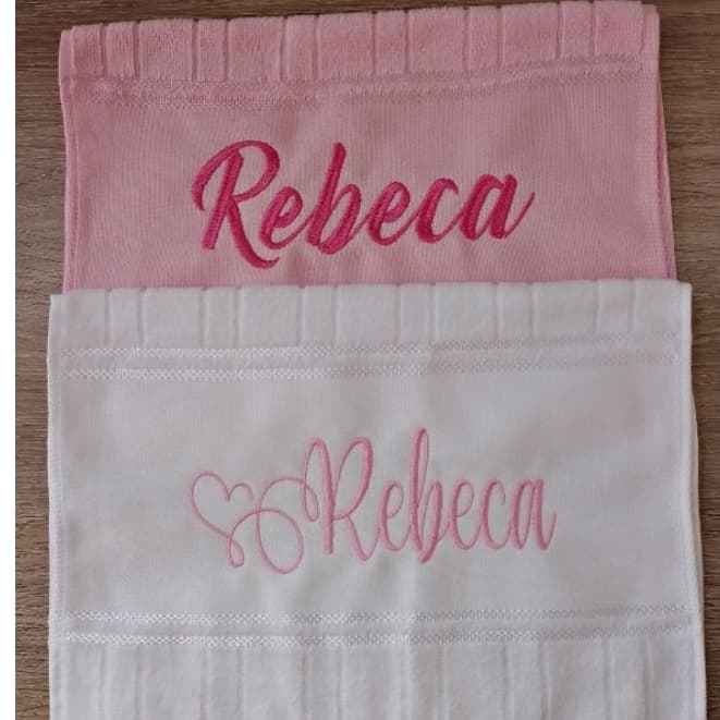 Toalha Bordada Personalizada Nome Escolar para Menino e Menina