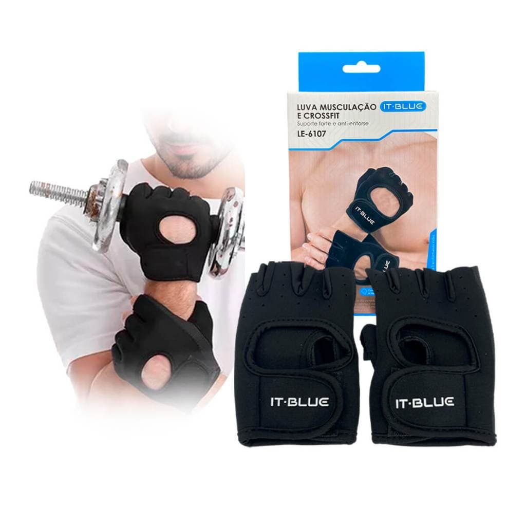 Luva para Academia Títulos com Palavras Chave:  Luva de Musculação IT-Blue Respiravel Luva de Academia Elastica It-Blue