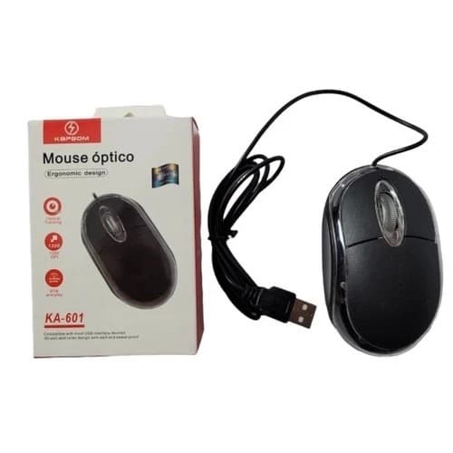 Mouse Óptico Com Fio Pc e Notebook USB Kapbom 1200 DPI