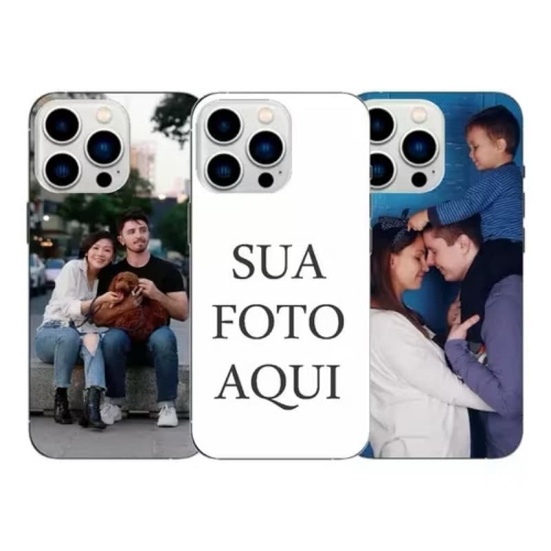 Capa Capinha Case para apple iPhone 16 iphone 15 iPhone 14 iPhone 13 ipjone 12 iPhone 11 Pro Max  - Capinha com sua Foto