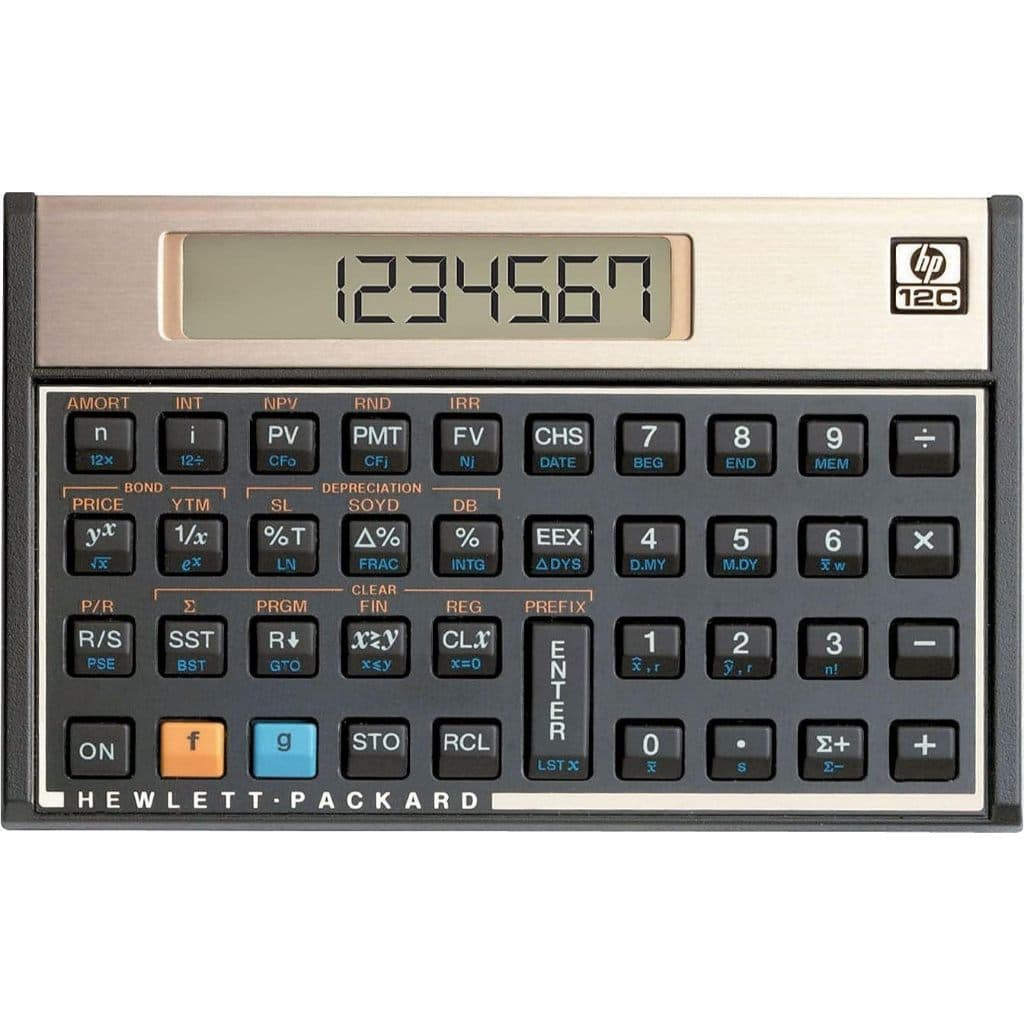 Calculadora Financeira 12C Gold Display LCD Mais de 120 Funções