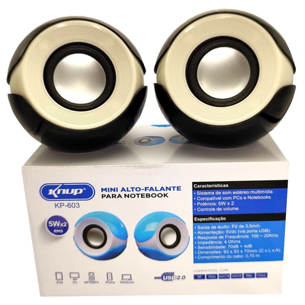 Caixa De Som Para Pc Computador E Notebook Som Acustico 5W