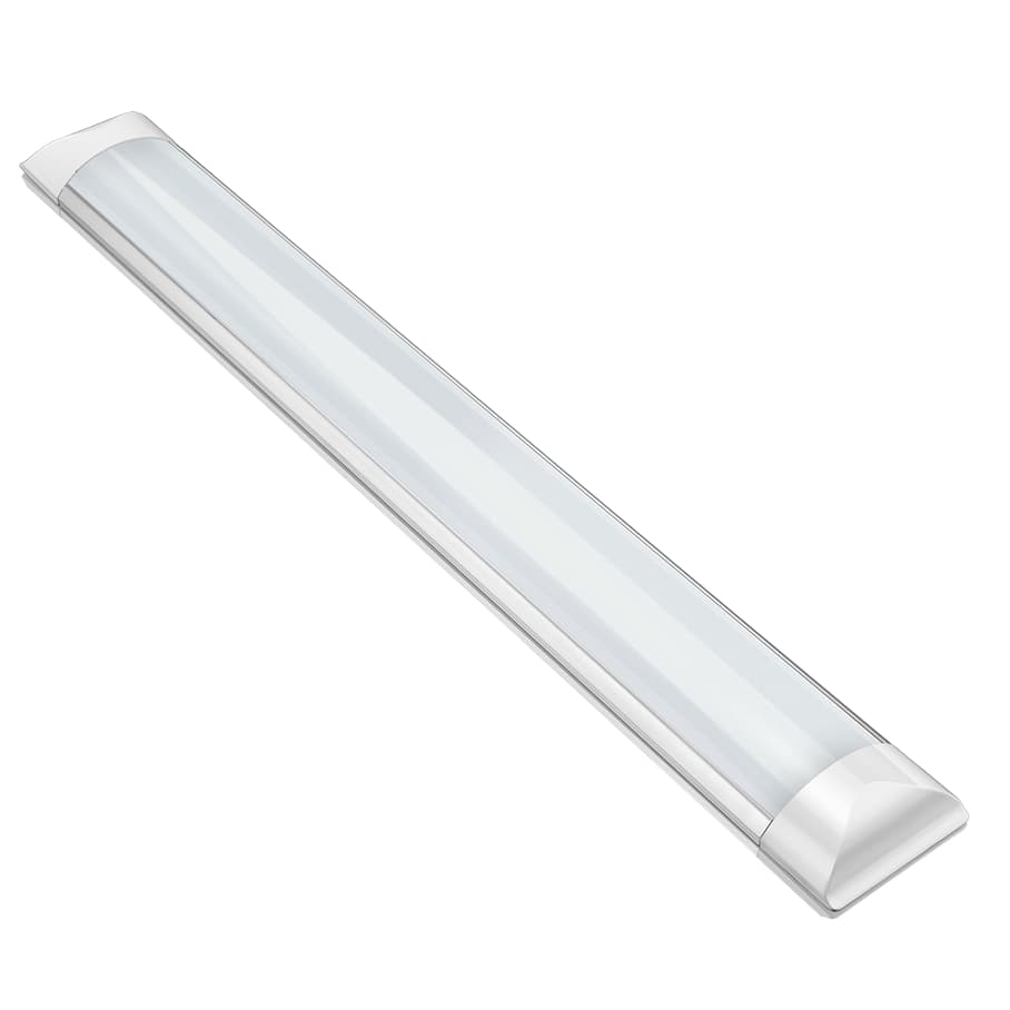 KIT 10 LUMINARIA SLIM FLAT LINEAR SOBREPOR 40W 100CM 6500K BRANCO FRIO BIVOLT