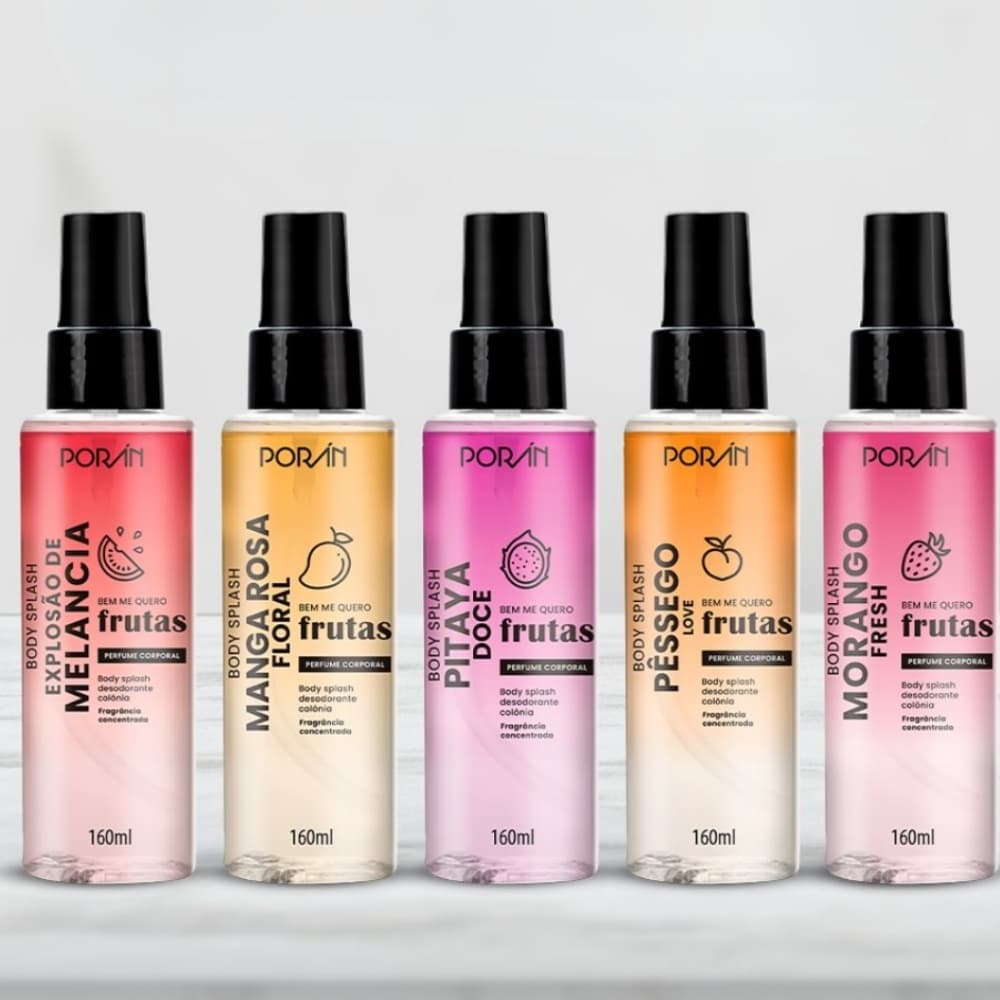 Body Splash Poran 160ml Várias Fragrâncias
