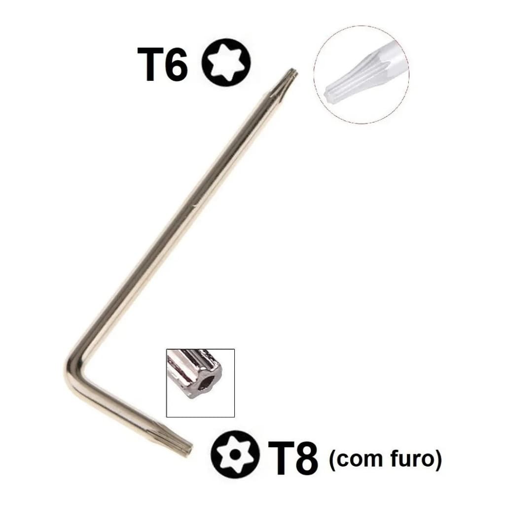 Chave Torx T6 e T8 Para Xbox e Playstation