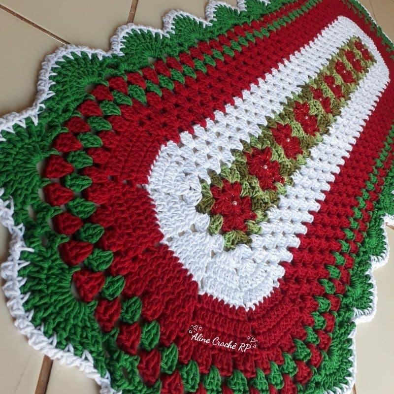 Passadeira de Crochê Natal - Tapete de Crochê