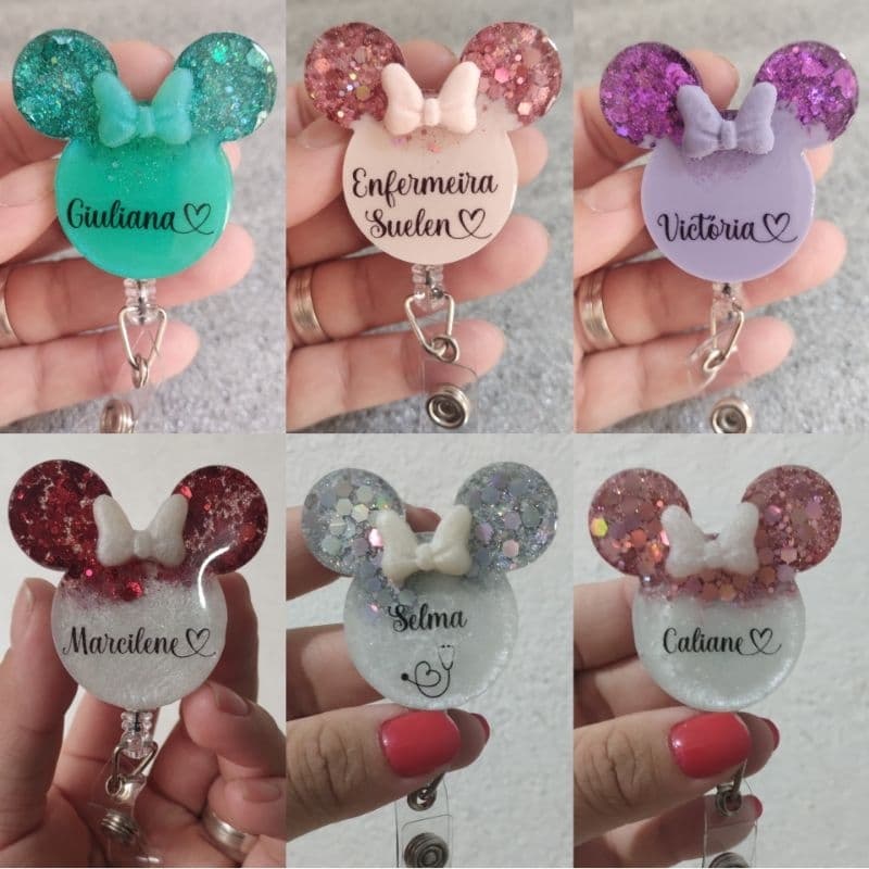 Porta Crachá Personalizado em Resina