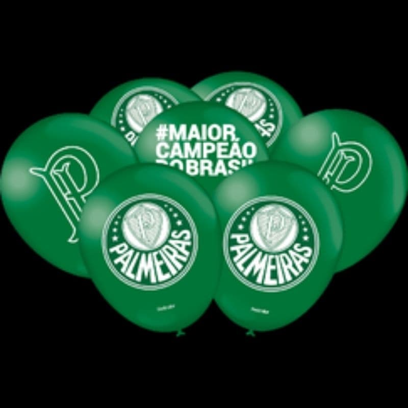 Pacote Balão Palmeiras N9 25 Unidades - Festas, Eventos, Divulgação