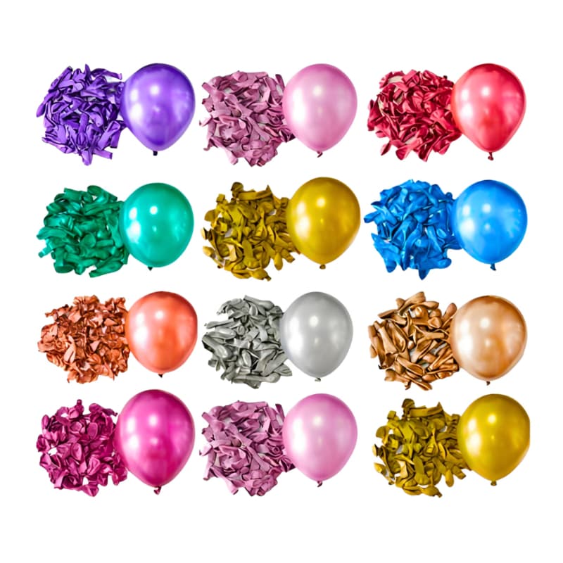 25/50/100 un Balão Metalizado Perolado 10 Polegadas Dourado Prata Bexiga Metalizada Festa Decoração