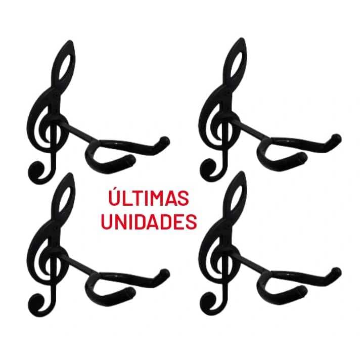 4 Suportes para Violão de Parede; Guitarra; Uculelê; Baixo; Viola