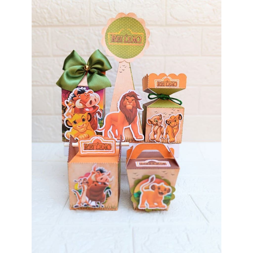 Kit Festa - 5 Lembrancinhas Personalizada O Rei Leão