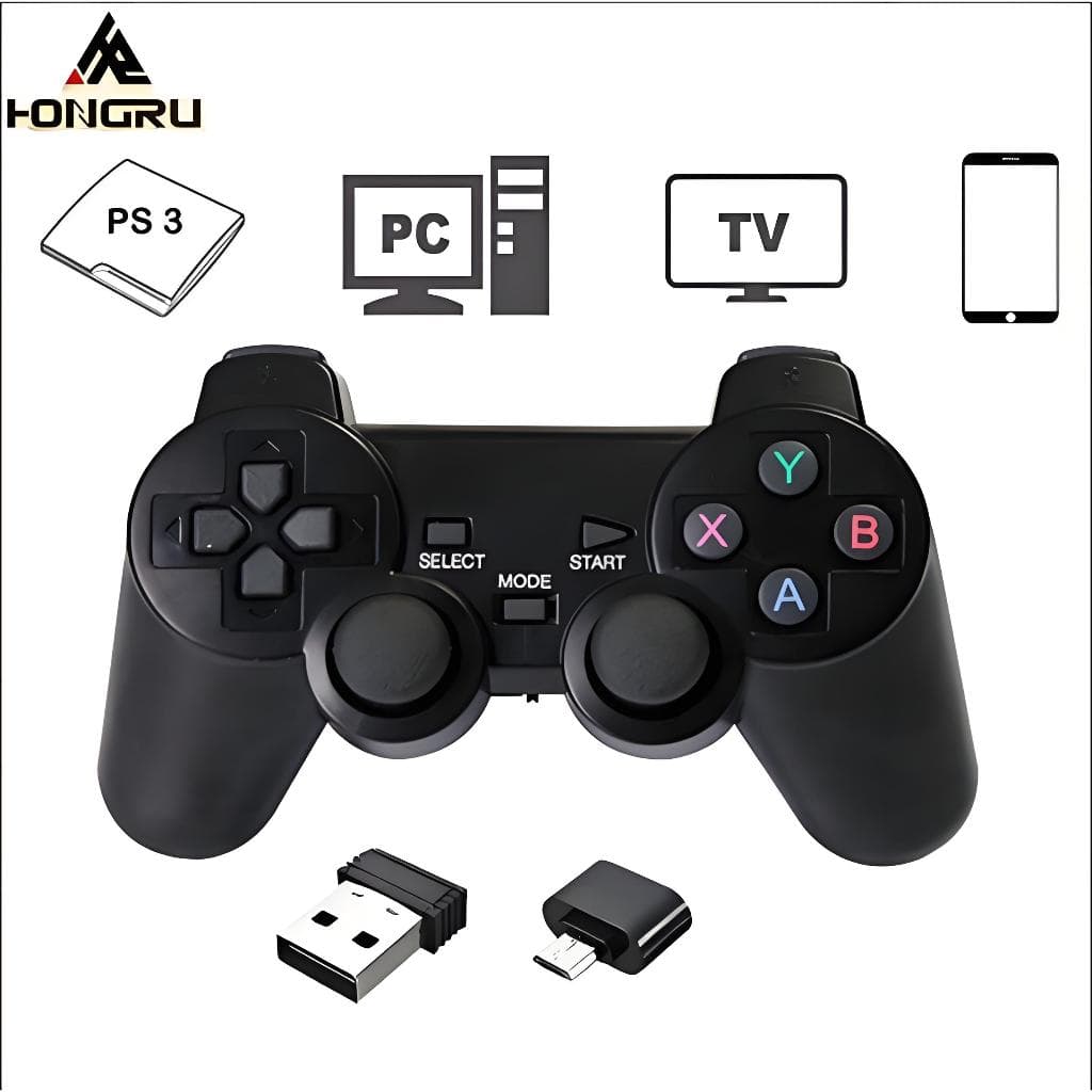 Controle De Jogo Sem Fio De 2.4Ghz Gamepad Para PS3 Pc TV Box