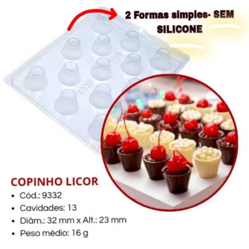 2 Formas simples BWB - COPINHO LICOR 9332 (s/ silicone)