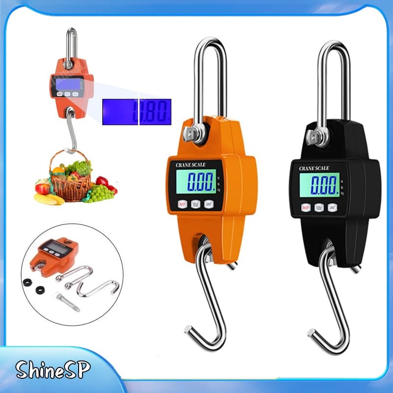 Balança De Gancho Digital 100kg 300kg Portátil Pesca  Balanças de Cozinha PRONTA ENTREGA