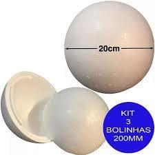 Bola de isopor 200mm pct com 3un