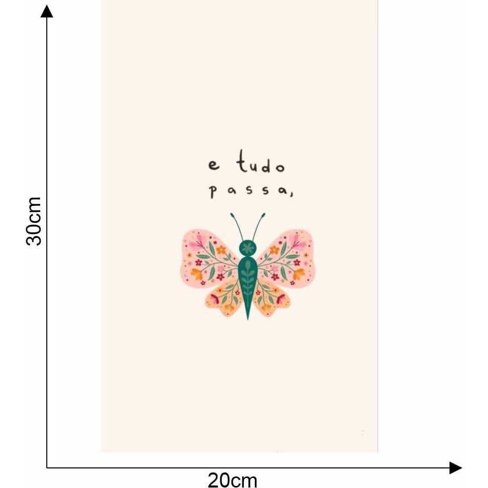 Plaquinha Decorativa Com Frase Motivacional 1 Peça "E Tudo Passa"