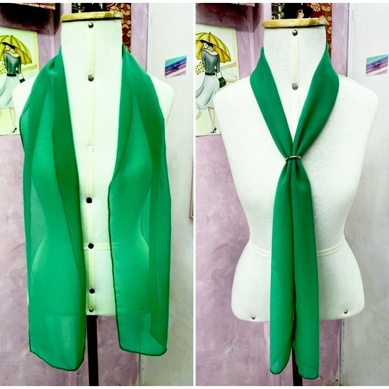 Echarpe Chiffon Verde - Padrão uniforme /igrejas/empresas/congressos