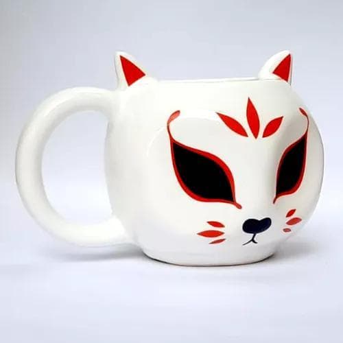 Caneca 3D Kitsune gato raposa Naruto máscara anbu