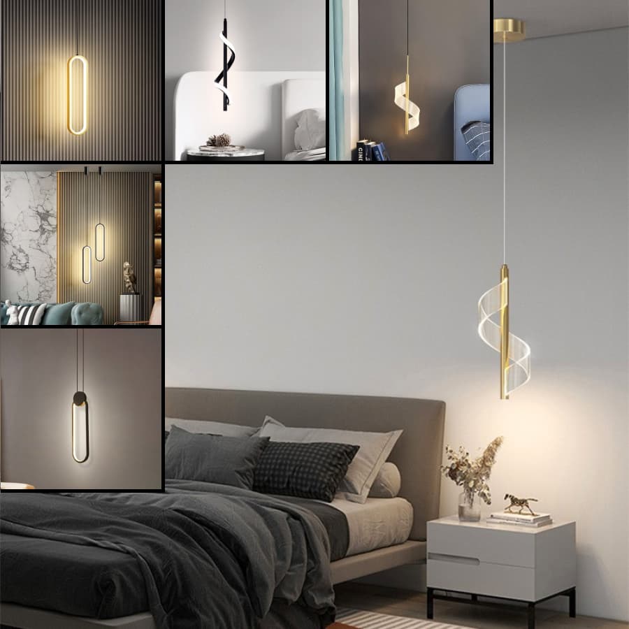 Luminária De Teto Para Cabeceira, Quarto, Pendente Led Moderna Lustre Corredor ou Cabeceira