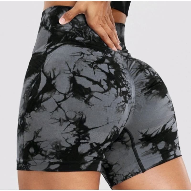 Shorts esportivos sem costura para mulheres, cintura alta, push up, controle de barriga,ginástica fitness, treino