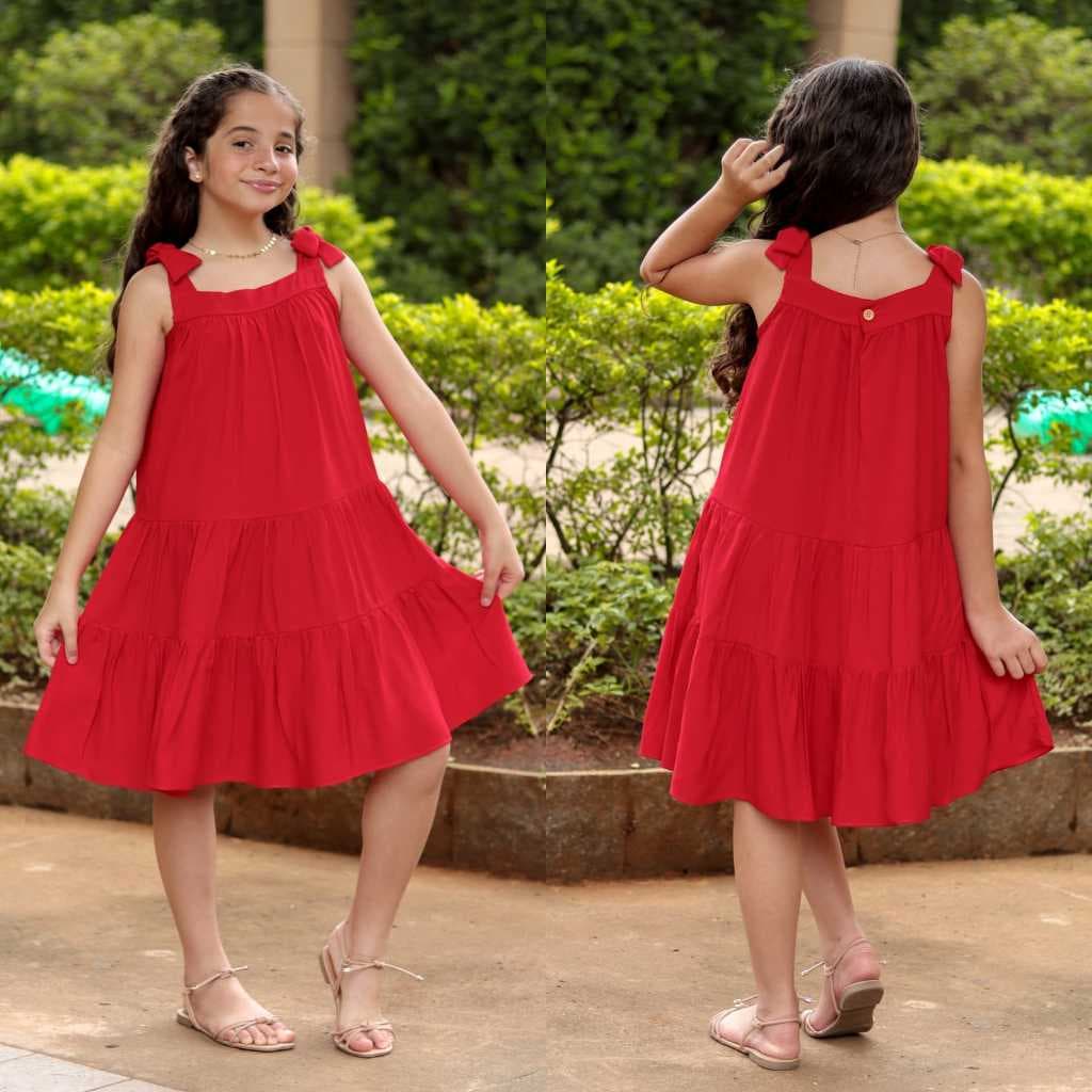 vestido curto de alça/ infantil /juvenil/meninas/viscolinho