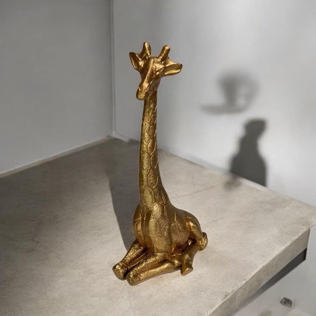 Estatua Girafa Decorativa Animal Luxo Enfeite Decoração Sala - Quarto - 21cm