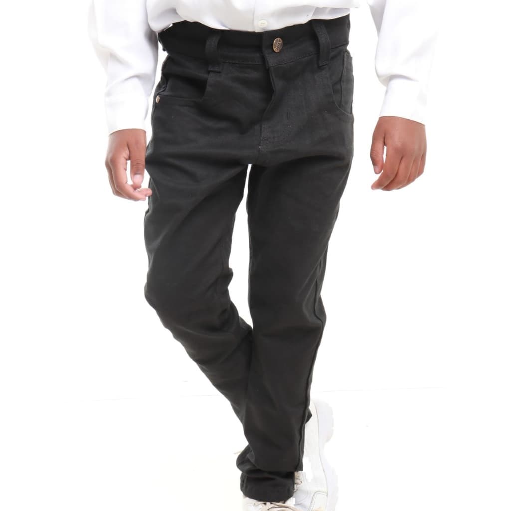 Calça Jeans Infantil Juvenil Preta Menino  Tamanho 1 2 3 4 6 8 10 ao 16