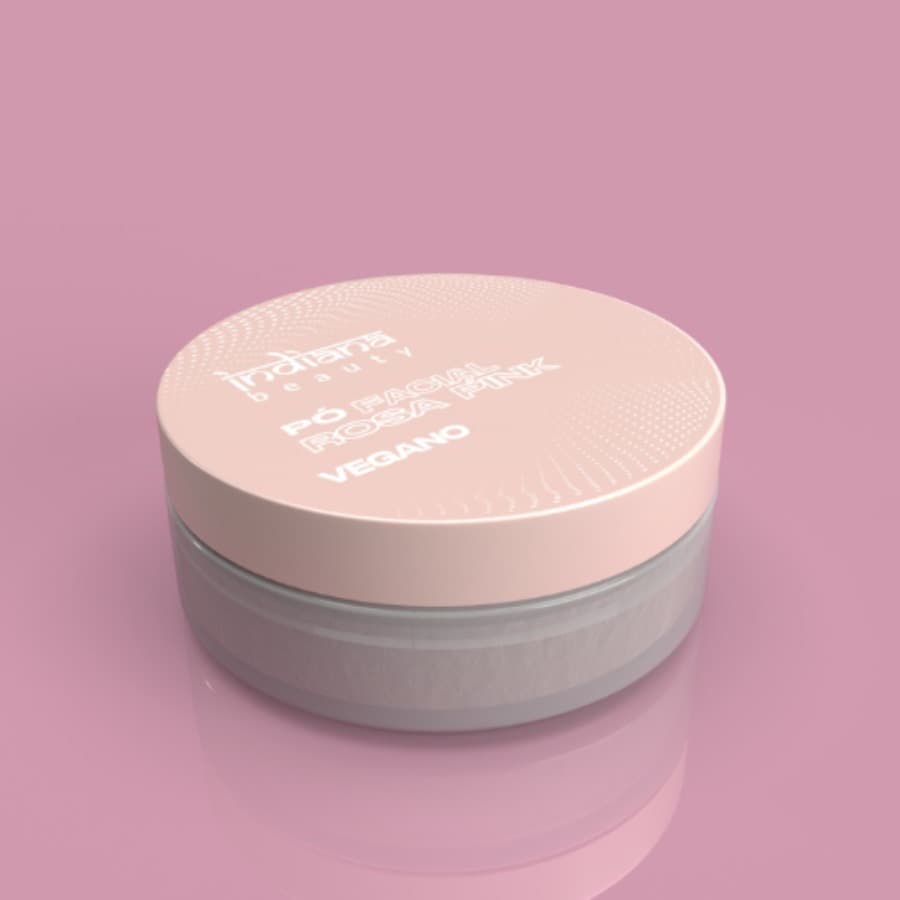 Pó Solto Rosa Facial Indiana Beauty – Controle de Brilho