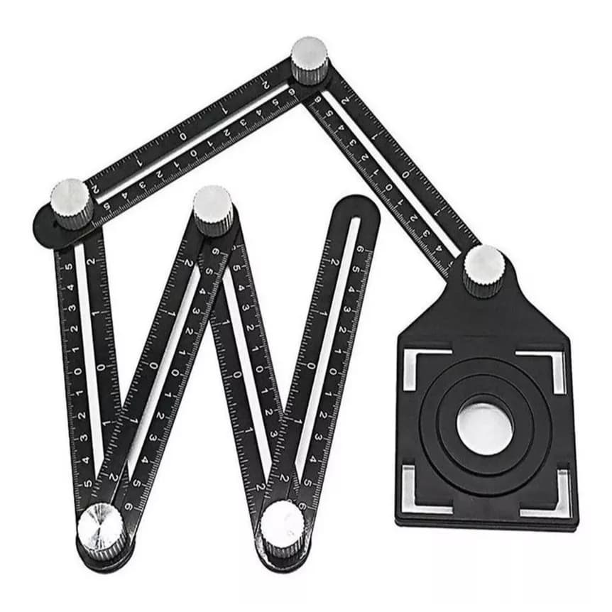 Régua Dobravel De Aluminio Multi-ângulos Medição Obra 6zc