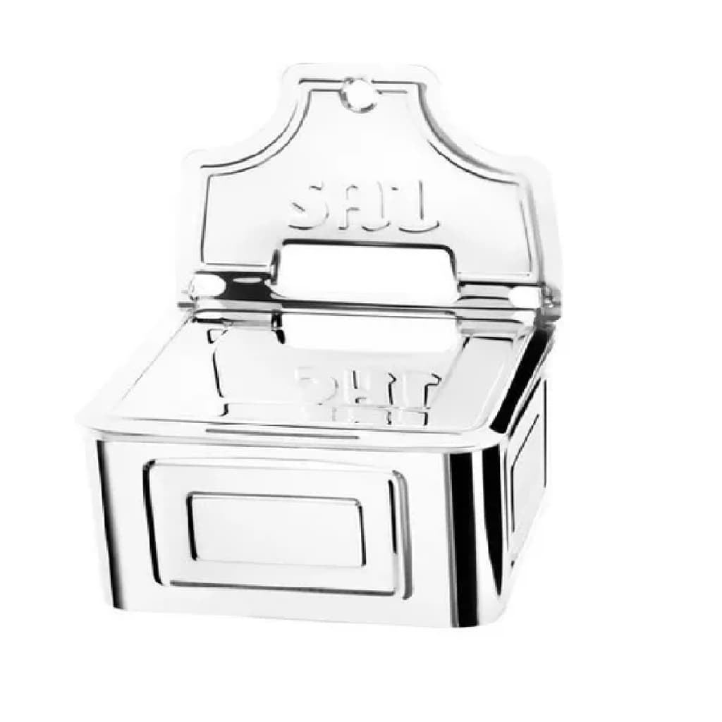 Saleiro Inox De Parede e Bancada Com Caixa Protetora Mak inox
