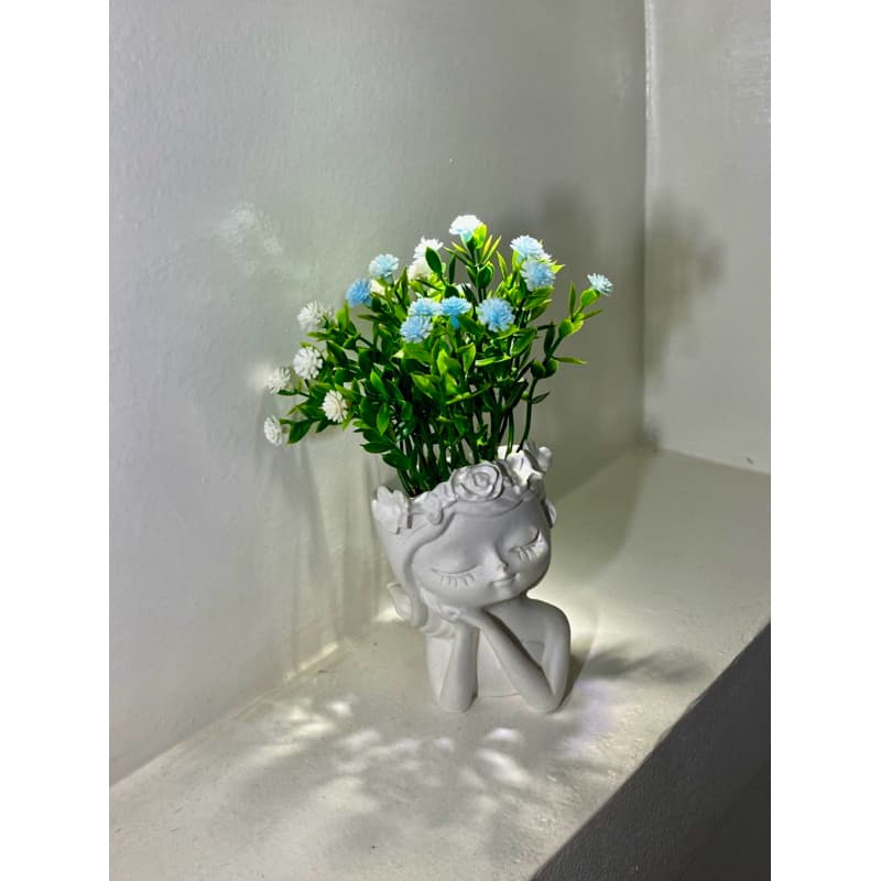 Vaso de Gesso Decoração Suculentas