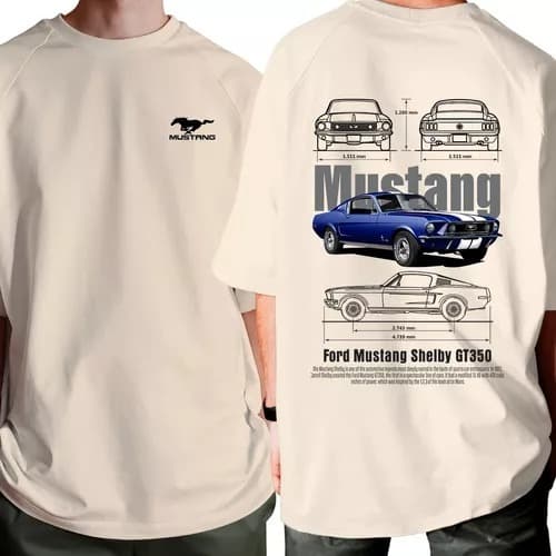 Camiseta 30.1 Mustang 100% Algodão Qualidade Superior