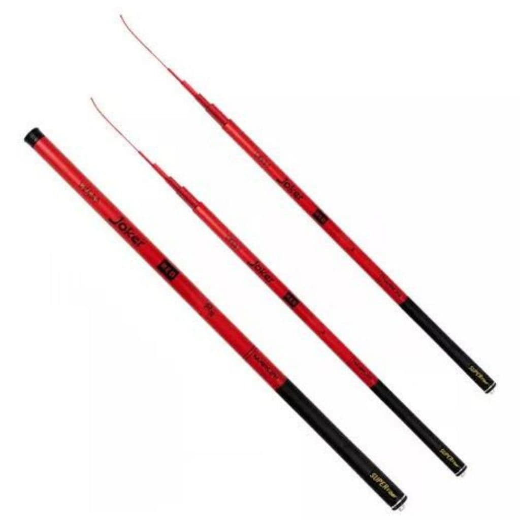 Kit Com 3 Varas Telescópicas Maruri Red 40% Carbono 3 Metrôs de mão 89g com salva varas