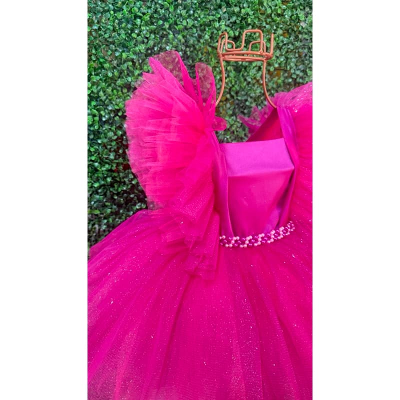 Lindo vestido os rosas pink Emily vick os ou no tema marsha Infantil festa aniversario promoção
