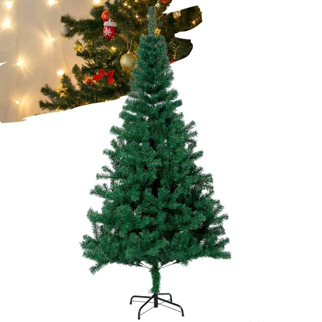 Árvore Pinheiro De Natal 1,50 Altura 320 Galhos Base Metal. Cor Verde