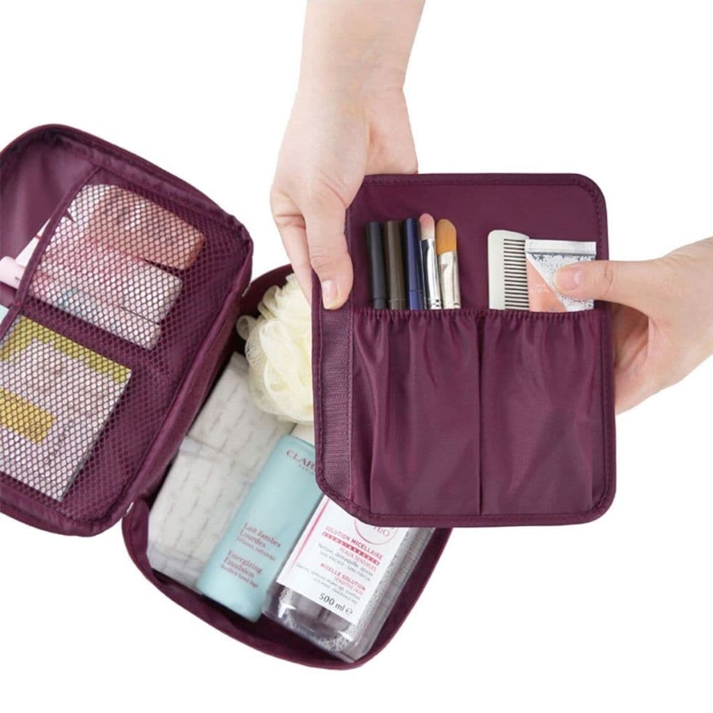 Necessaire Unissex Frasqueira Maquiagem Acessórios Viagem Nova Completa Organizador Cosméticos