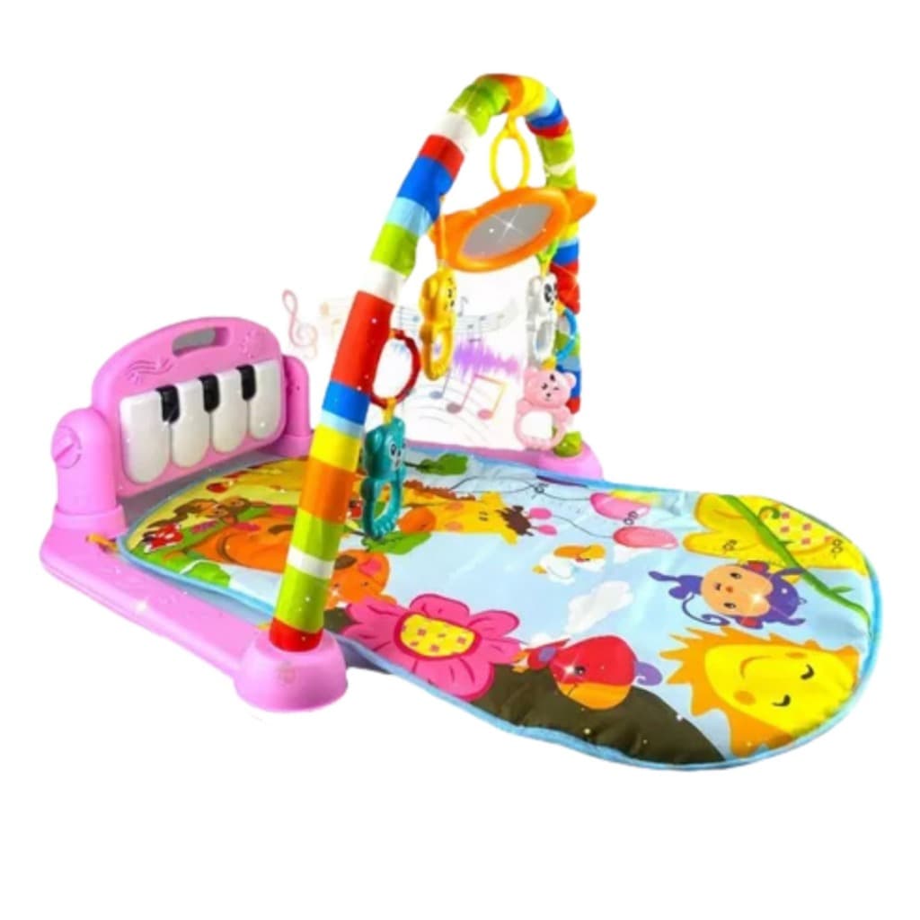 Tapete Atividade Musical Interativo Piano Musica Presente Bebe e Móbiles para Bebê