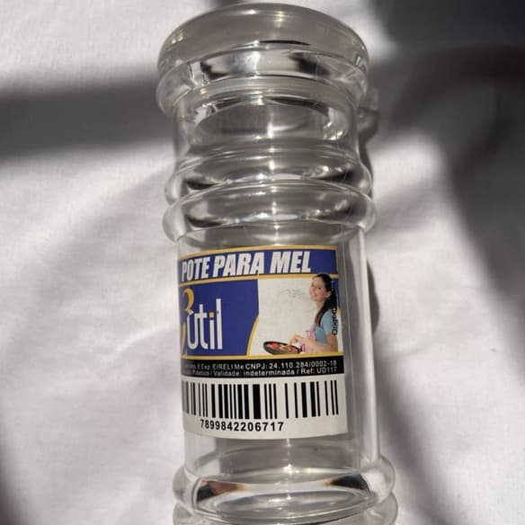 Pote Para Mel De Acrílico Transparente Com Tampa Vedação 12 X 5,5 Cm