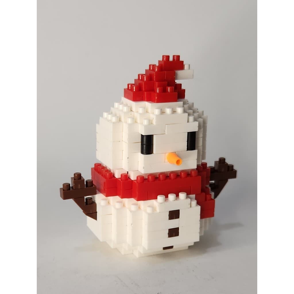 DECORAÇÃO DE NATAL BONECO DE NEVE CLÁSSICO - MICRO BLOCO - NANO BLOCOS