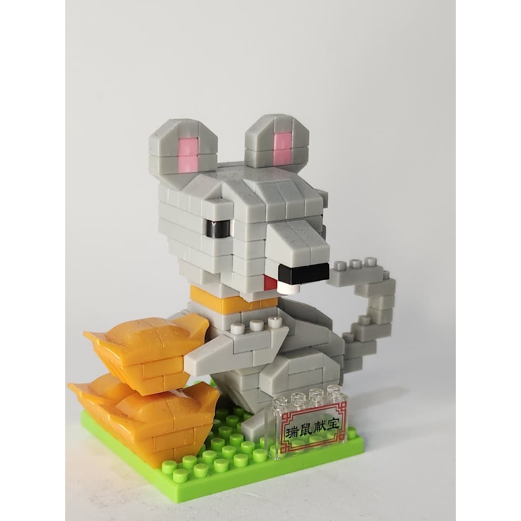 RATO - HOROSCOPO CHINÊS - MICRO BLOCO MONTAGEM  - NANO BLOCOS