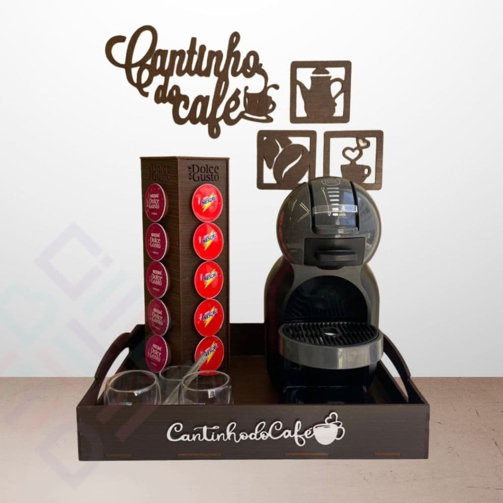 Torre Suporte Cápsulas Três Corações Dolce Gusto Para café da manhã chá bule Cantinho do Café