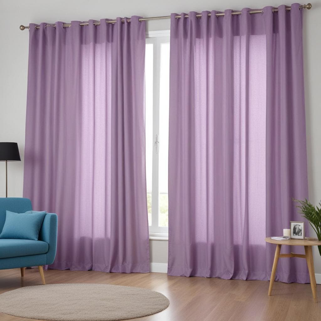 Cortina Semi-Blackout Para Sala e Quarto 3.00m x 2.50m - Lilás