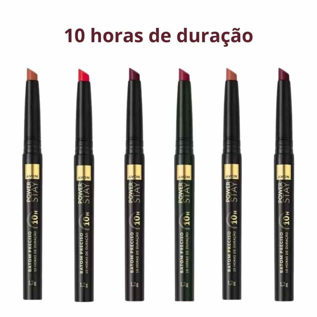 Batom Avon Power Stay Retrátil Matte Preciso 10h Longa Duração Resistente