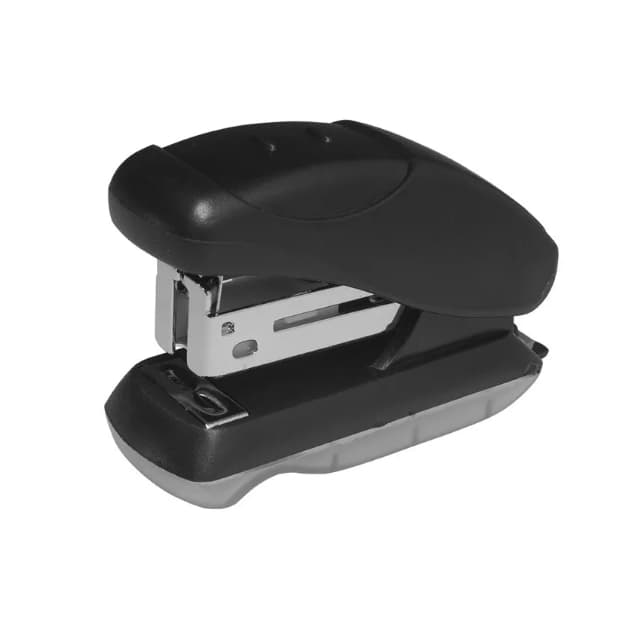 Grampeador Plástico Mini 12 folhas Preto BRW